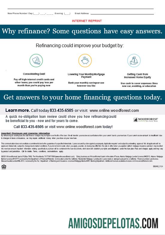 Extrato de hipoteca do Woodforest Bank dos EUA em formatos Word e PDF, 3 páginas 3 exemplo